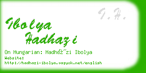 ibolya hadhazi business card